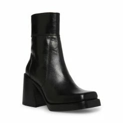 STEVEMADDEN ASSET BLACK LEATHER Women's Shoes