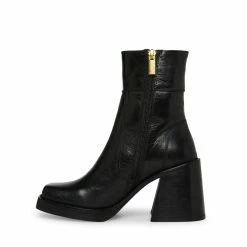 STEVEMADDEN ASSET BLACK LEATHER Women's Shoes