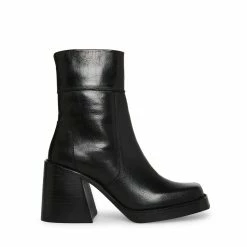 STEVEMADDEN ASSET BLACK LEATHER Women's Shoes