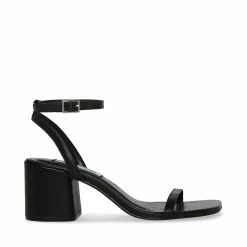 STEVEMADDEN Women's Shoes AUDRINA BLACK LEATHER