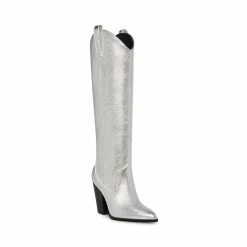STEVEMADDEN AUSTYN SILVER SNAKE Women's Shoes