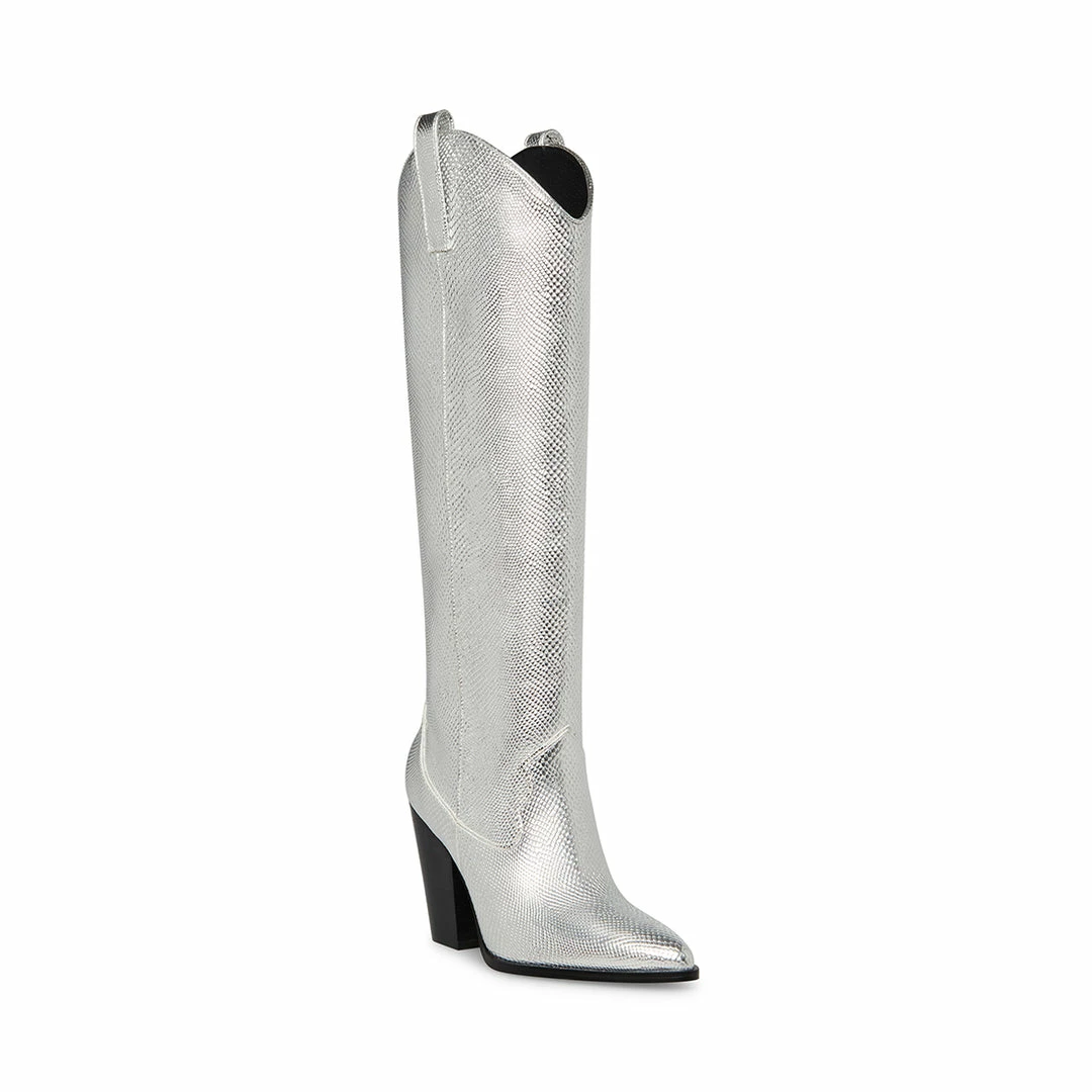 STEVEMADDEN AUSTYN SILVER SNAKE Women's Shoes