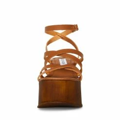 STEVEMADDEN AVRIL COGNAC LEATHER Women's Shoes