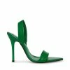 STEVEMADDEN BATALI GREEN LEATHER Women's Shoes