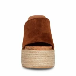 STEVEMADDEN Women's Shoes BECCA CHESTNUT SUEDE