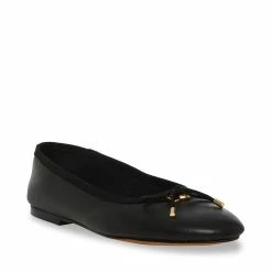STEVEMADDEN BLOSSOMS BLACK LEATHER