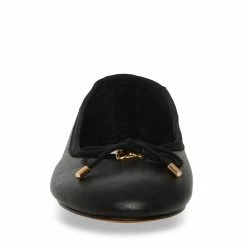 STEVEMADDEN BLOSSOMS BLACK LEATHER