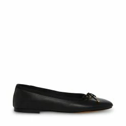 STEVEMADDEN BLOSSOMS BLACK LEATHER