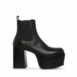 STEVEMADDEN BOA BLACK LEATHER