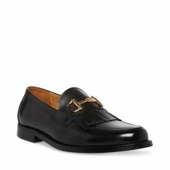 SteveMadden Men's BRONSON BLACK LEATHER