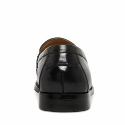 SteveMadden Men's BRONSON BLACK LEATHER