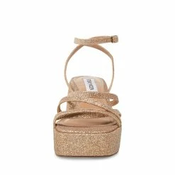 STEVEMADDEN Women's Shoes BRYLEE GOLD GLITTER