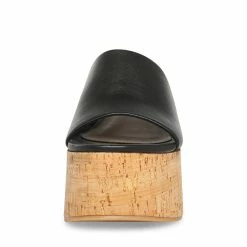 STEVEMADDEN CALYSTA BLACK LEATHER