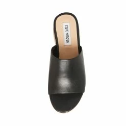 STEVEMADDEN CALYSTA BLACK LEATHER