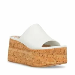 STEVEMADDEN CALYSTA WHITE LEATHER