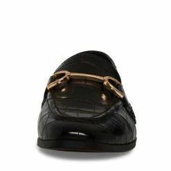 STEVEMADDEN Women's Shoes CARRINE BLACK CROCODILE