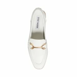 SteveMadden Women's Shoes CARRINE WHITE LEATHER