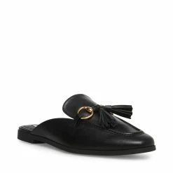 STEVEMADDEN Women's Shoes CAYLER BLACK LEATHER