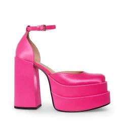 SteveMadden CHARLIZE PINK SATIN Women's Shoes