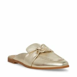 STEVEMADDEN Women's Shoes CHART GOLD LEATHER