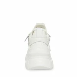 STEVEMADDEN Women's Shoes TROY WHITE LEATHER