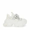STEVEMADDEN Women's Shoes TROY WHITE LEATHER
