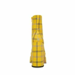 STEVEMADDEN Women's Shoes COBRA YELLOW PLAID