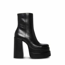 SteveMadden COBRA BLACK LEATHER
