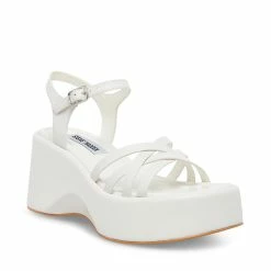 STEVEMADDEN CRAZY30 WHITE LEATHER Women's Shoes