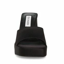 STEVEMADDEN CRISTO BLACK SATIN Women's Shoes