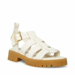 STEVEMADDEN Women's Shoes DEVLYN BONE LEATHER