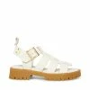 STEVEMADDEN Women's Shoes DEVLYN BONE LEATHER