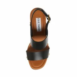 STEVEMADDEN DOTTIE BLACK LEATHER