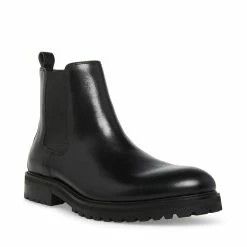 STEVEMADDEN DUREN BLACK LEATHER Men's