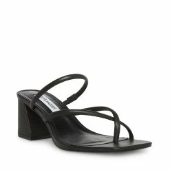 STEVEMADDEN EFFIE BLACK LEATHER Women's Shoes