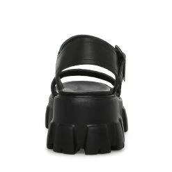 STEVEMADDEN ELLIE BLACK LEATHER Women's Shoes