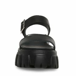 STEVEMADDEN ELLIE BLACK LEATHER Women's Shoes