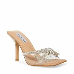 STEVEMADDEN Women's Shoes EMBELLISH CLEAR