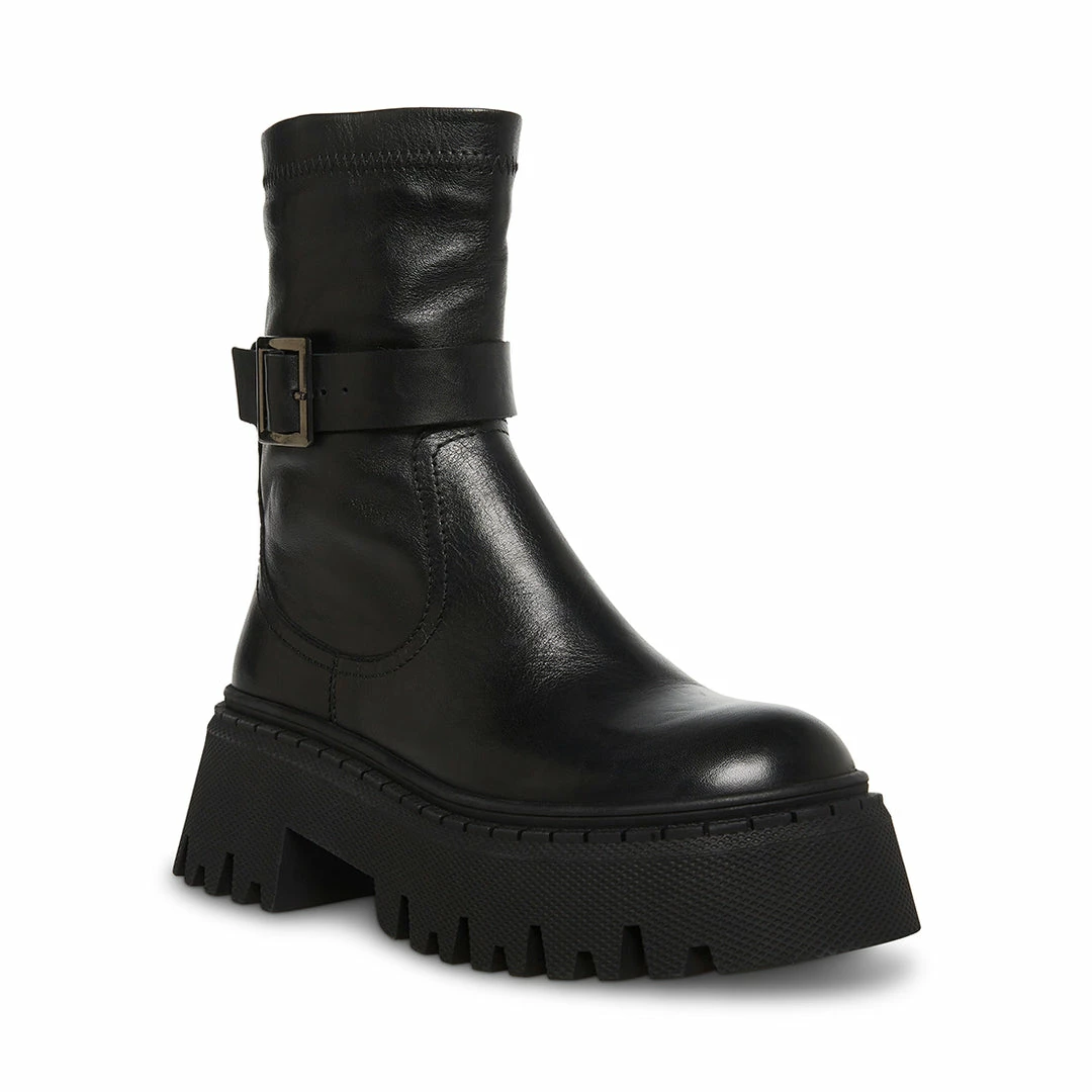 STEVEMADDEN EVERLY BLACK LEATHER Women's Shoes