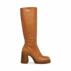 STEVEMADDEN FANATIK TAN LEATHER Women's Shoes
