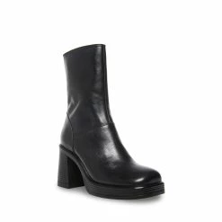 SteveMadden Women's Shoes FANTSIE BLACK LEATHER