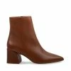 STEVEMADDEN Women's Shoes FARIS COGNAC LEATHER