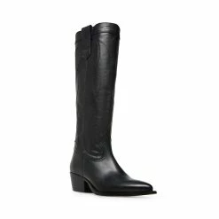 STEVEMADDEN FRAYDA BLACK LEATHER