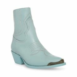 STEVEMADDEN Women's Shoes GREYSON BABY BLUE LEATHER