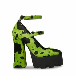 STEVEMADDEN HARUKO BLACK/GREEN Women's Shoes