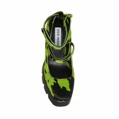 STEVEMADDEN HARUKO BLACK/GREEN Women's Shoes