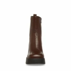 STEVEMADDEN Women's Shoes HOPE BROWN LEATHER