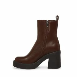 STEVEMADDEN Women's Shoes HOPE BROWN LEATHER