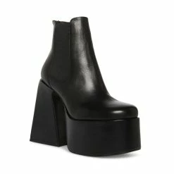 STEVEMADDEN HUSTLE BLACK LEATHER