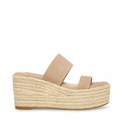 STEVEMADDEN Women's Shoes JANE TAUPE SUEDE